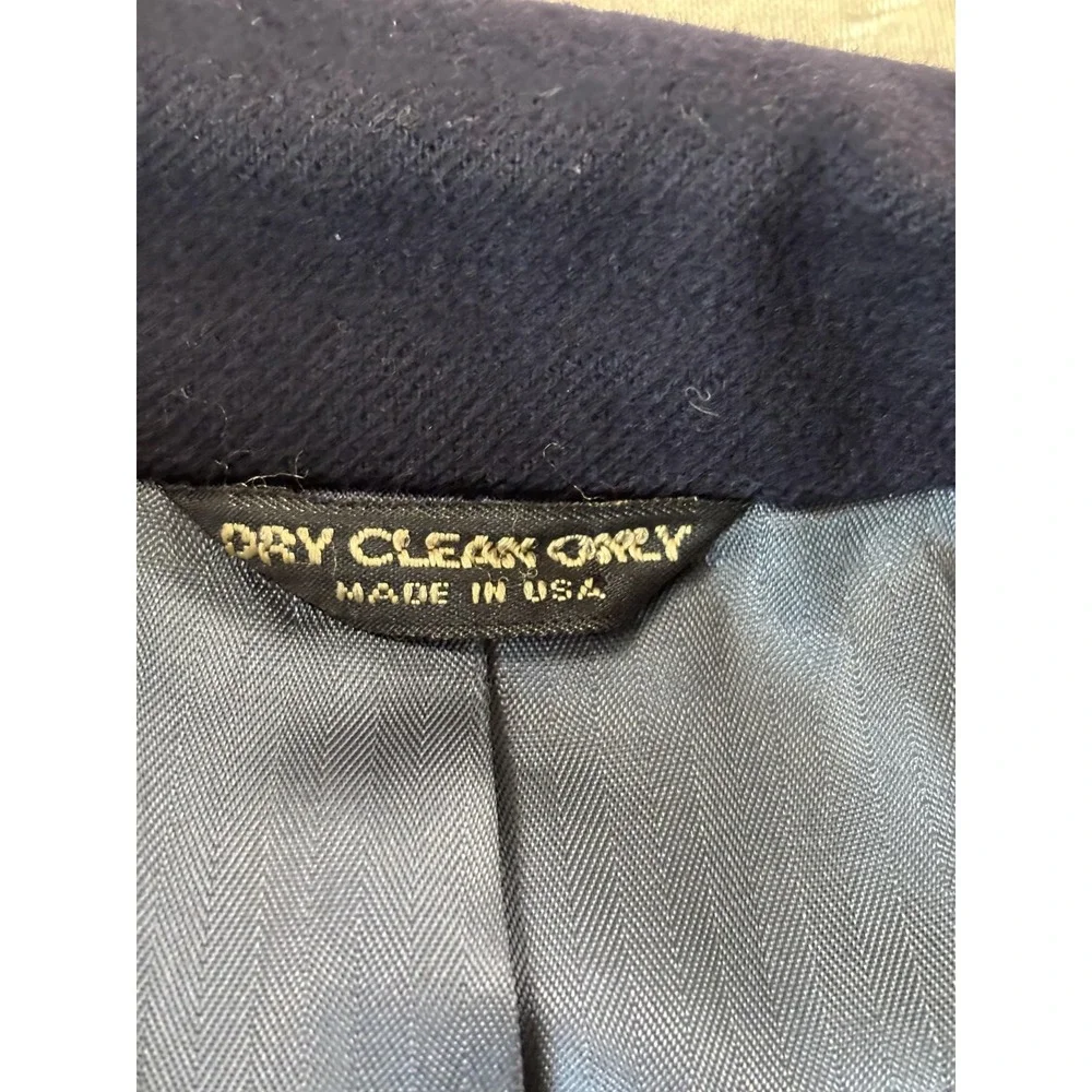 Peterborough Row Blazer Mens 46R Navy 100% Cashmere Sport Coat 2 Button Made USA